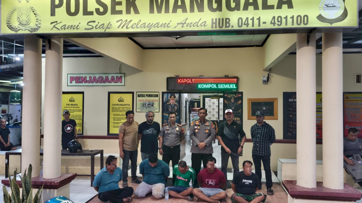 Polisi Sisir Lokasi Diduga Judi Sabung Ayam di Manggala Makassar, Lima Orang Diamankan
