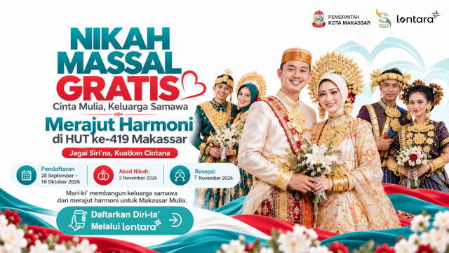 Nikah Massal di Kota Makassar. Foto: Istimewa.
